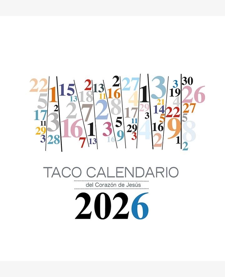 TACO CALENDARIO DEL CORAZÓN DE JESÚS 2026 MESA NUMEROS   -10/09/2025 --------- | 9788427149793