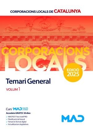 CORPORACIONS LOCALS DE CATALUNYA TEMARI GENERAL VOL.1 | 9791370282332