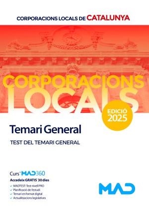 CORPORACIONS LOCALS DE CATALUNYA TEST DEL TEMARI GENERAL | 9791370282363