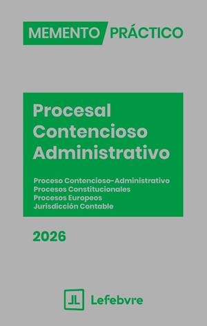 MEMENTO PROCESAL CONTENCIOSO-ADMINISTRATIVO 2026 | 9791387732615 | LEFEBVRE