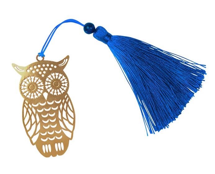 PUNT DE LLIBRE METAL·LIC MUSSOL   MARCAPAGINAS METALICO BUHO | 4033477834225