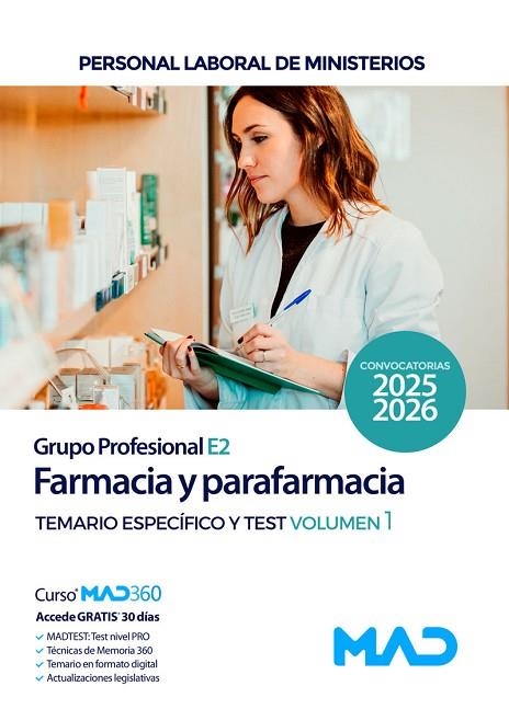 FARMACIA Y PARAFARMACIA GRUPO PROFESIONAL E2 VOL1  TEMARIO ESPECIFICO Y TEST | 9791370281717