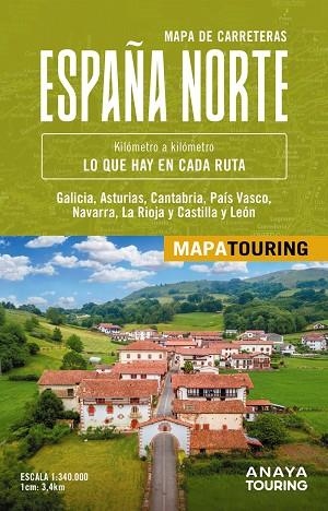 MAPA DE CARRETERAS DE ESPAÑA NORTE 1:340.000 2026 | 9788491589976 | ANAYA TOURING