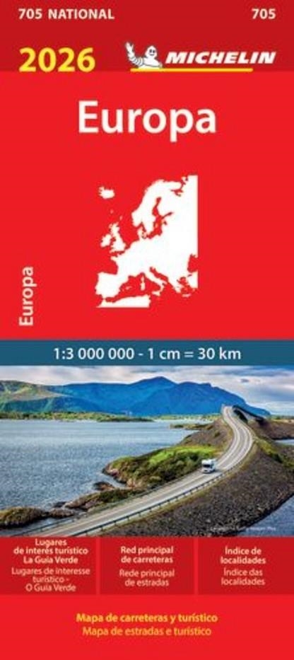 705 EUROPA 2026 1:3.000.000 (MAPA MICHELIN) RF. 705 | 9782067269798