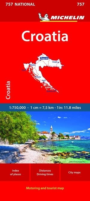 CROACIA MAPA NATIONAL 757 | 9782067259645