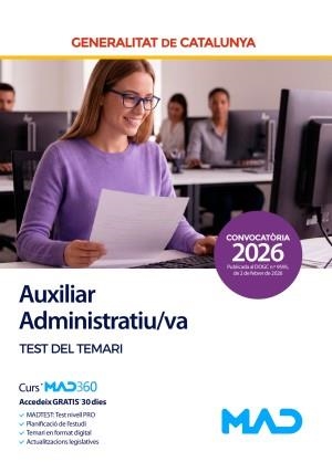 AUXILIAR ADMINISTRATIU/VA TEST DEL TEMARI GENERALITAT DE CATALUNYA | 9791370287054