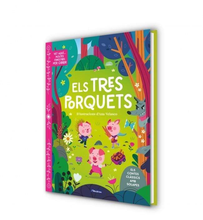 VET AQUÍ... MOLTES FINESTRES PER OBRIR ELS TRES PORQUETS (CONTES CLÀSSICS AMB SOLAPES) | 9788448872038