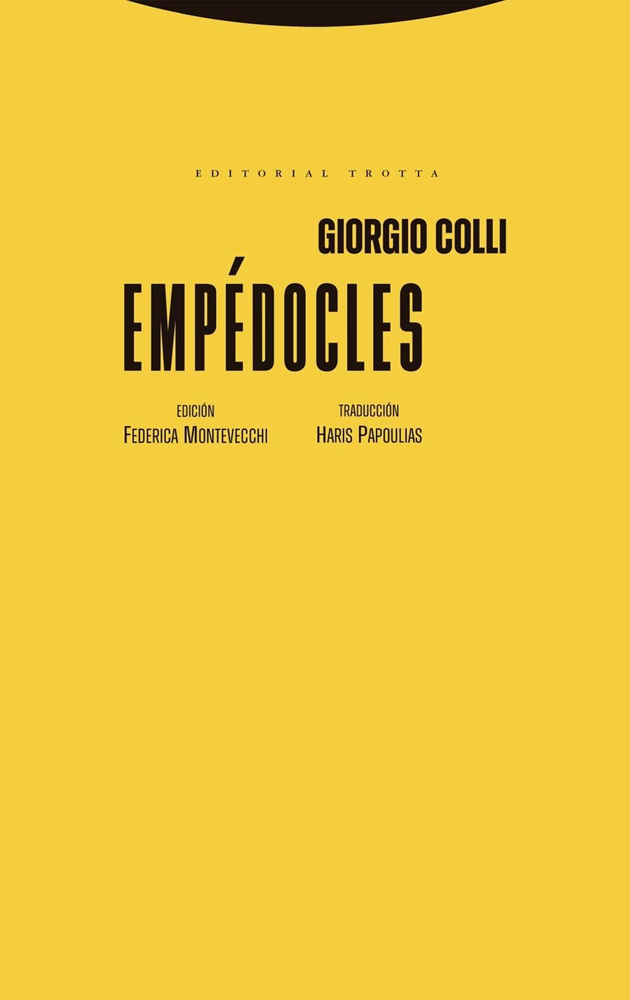 EMPÉDOCLES | 9788413643519 | COLLI, GIORGIO