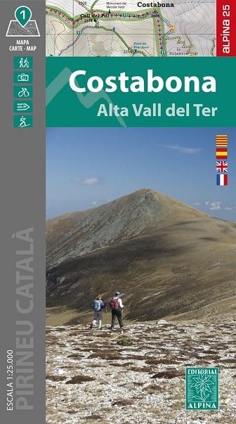 COSTABONA ALTA VALL DEL TER 1:25.000 PIRINEU CATALA | 9788470112232