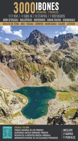 3000 IBONES TREKKING PIRINEOS 1:25.000 (2 MAPAS) | 9788470112263