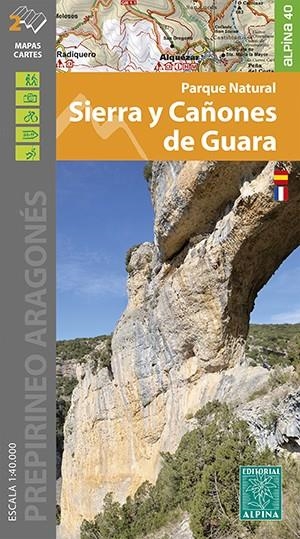SIERRA Y CAÑONES DE GUARA PARQUE NATURAL . 2 MAPAS 1:40000 | 9788470112317