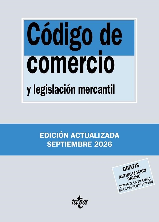 CÓDIGO DE COMERCIO Y LEGISLACIÓN MERCANTIL 2026 | 9788430994366 | EDITORIAL TECNOS