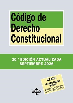 CÓDIGO DE DERECHO CONSTITUCIONAL | 9788430994472 | EDITORIAL TECNOS