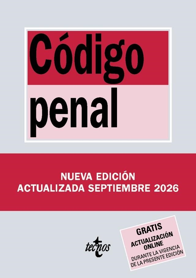 CÓDIGO PENAL LEY ORGÁNICA 10/1995, DE 23 DE NOVIEMBRE | 9788430994458 | EDITORIAL TECNOS