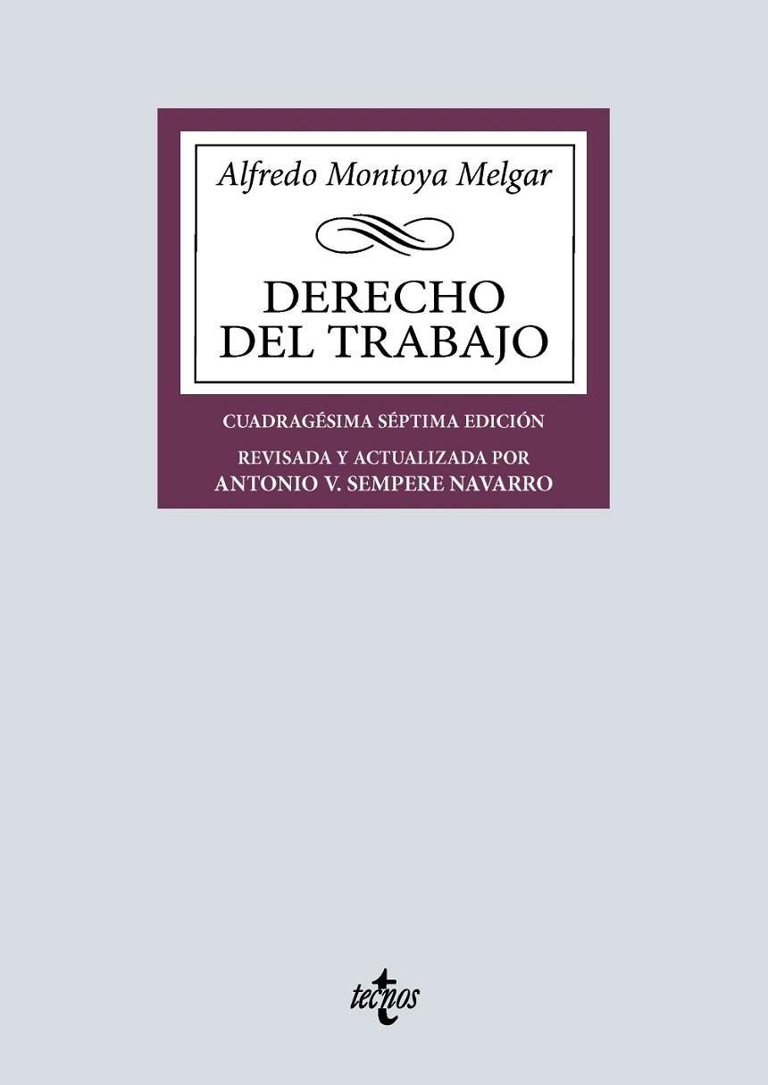 DERECHO DEL TRABAJO | 9788430994618 | MONTOYA MELGAR, ALFREDO