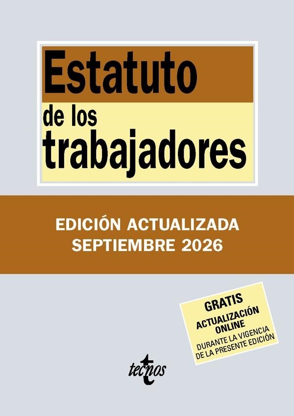 ESTATUTO DE LOS TRABAJADORES 2026 | 9788430994427 | EDITORIAL TECNOS