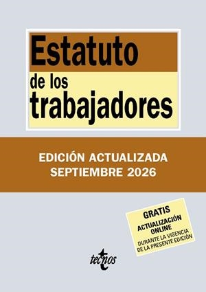 ESTATUTO DE LOS TRABAJADORES 2026 | 9788430994427 | EDITORIAL TECNOS