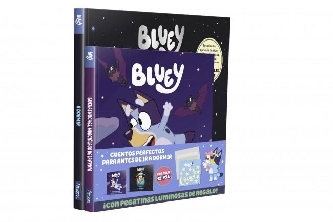 A DORMIR CON BLUEY. PACK CON DOS LIBROS DE BLUEY PARA LEER ANTES DE IR A DORMIR ¡CON PEGATINAS QUE BRILLAN EN LA OSCURIDAD DE REGALO! | 9788448875046 | BLUEY