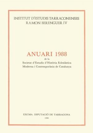 ANUARI 1988 DE LA SOCIETAT D,ESTUDIS D,HISTORIA ECLESIASTICA | 9788487123276