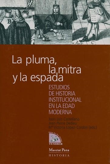 PLUMA LA MITRA Y LA ESPADA.ESTUDIOS DE HISTORIA INSTITUCIONAL EN LA EDAD MODERNA | 9788495379085 | CASTELLANO,JUAN LUIS DEDIEU,JEAN PIERRE LOPEZ-CORDON,Mª VICTORIA