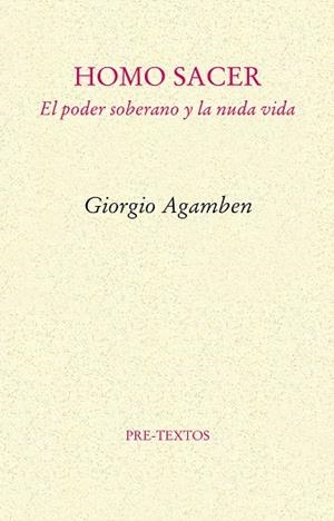 HOMO SACER. EL PODER SOBERANO Y LA NUDA VIDA | 9788481912067 | AGAMBEN,GIORGIO
